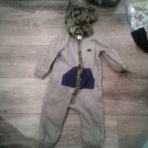 Kids dino logo hooded one piece